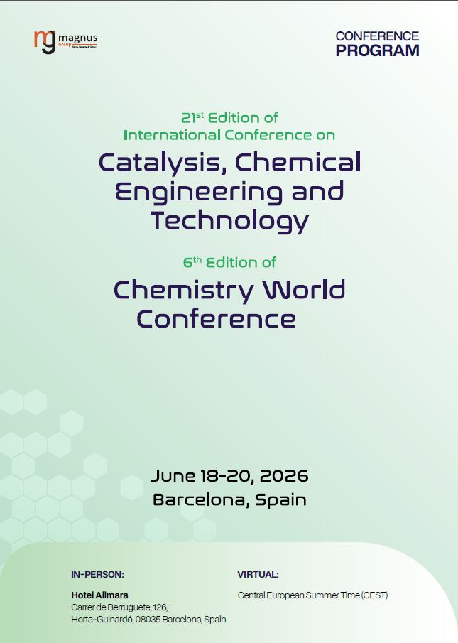 6th Edition of Chemistry World Conference | Barcelona, Spain Program